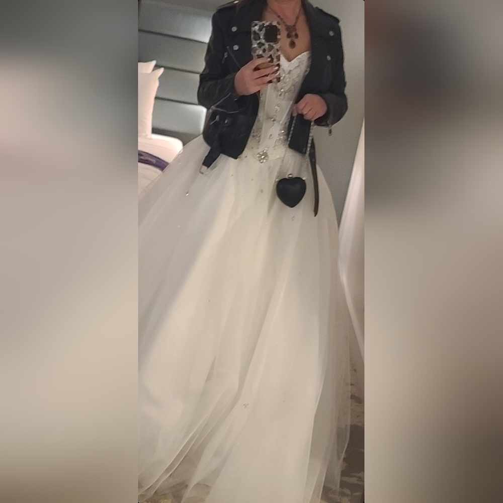 White dress with sparkling beads!